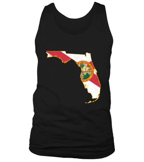 Florida State With Florida Shape Flag - Unisex Long Sleeve Tank Top Unisex