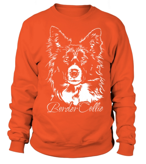 BORDER COLLIE dog mom herding dog portrait Men's Sweatshirt