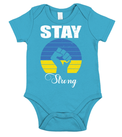 Ukraine Strong Retro Vintage Flag Short Sleeve Baby One-Piece