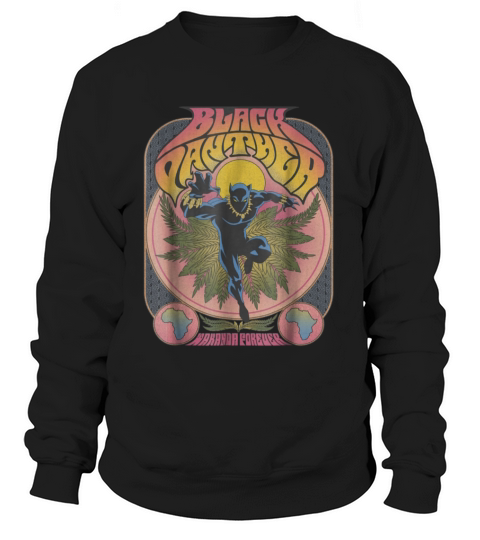 Marvel Black Panther Vintage 70 s Poster Style Bla Women's Sweatshirt