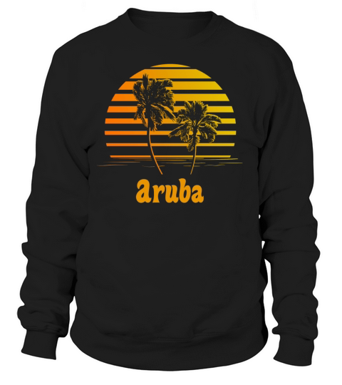 Aruba Sunset Palm Trees Women's Sweatshirt