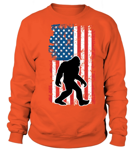 Bigfoot American Flag July 4Th Women's Sweatshirt