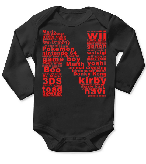 NES throwback Long Sleeve Baby One-Piece