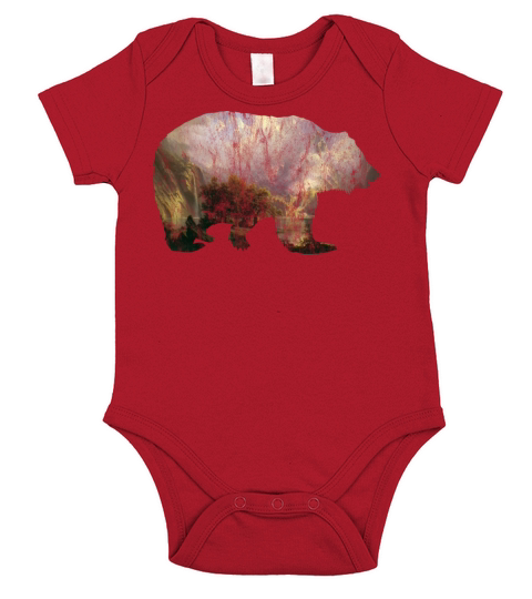 Bear Mountains Vintage Gift Idea Short Sleeve Baby One-Piece