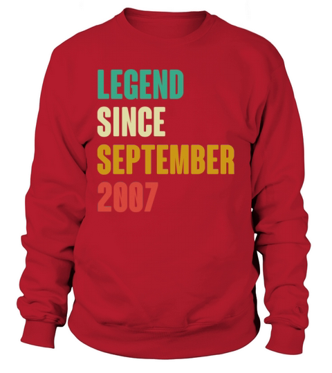 September 2007 15th Birthday 15 Years Old Bday Gi Sweatshirt Unisex