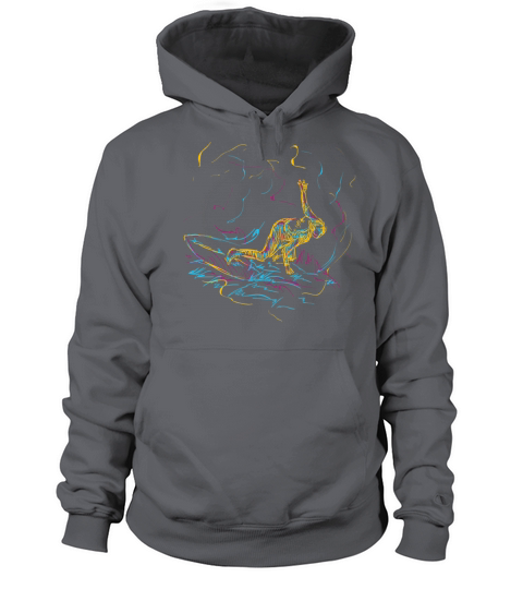 Surfing Gift for Surfers and Surfers Abstract Art Men's Hoodie