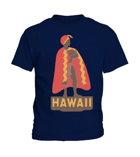Vintage Hawaii King Kamehameha Maui Honolulu Islan Kids T-Shirt