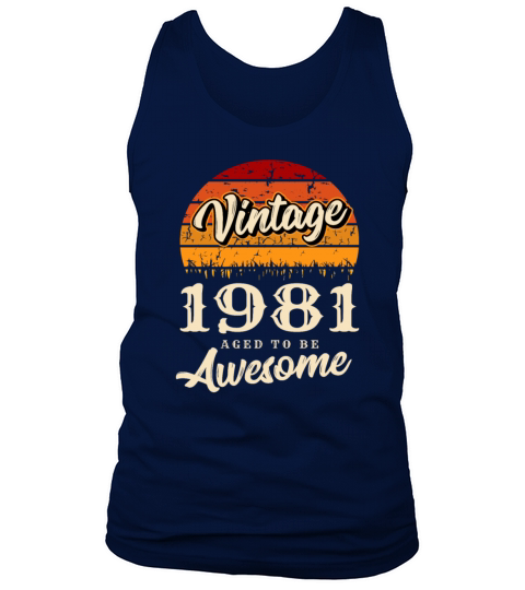 1981 Vintage born in Retro age Birthday gift idea Men's Tank Top