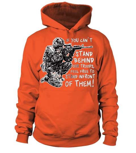 Stand Behind Our Troops Canadian Military Women's Hoodie