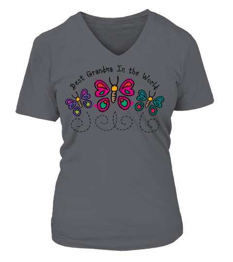 Butterfly Best Grandma Women's V-Neck T-shirt