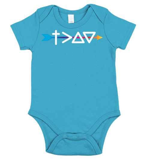 God Is Greater Arrow White Color Christian Short Sleeve Baby One-Piece