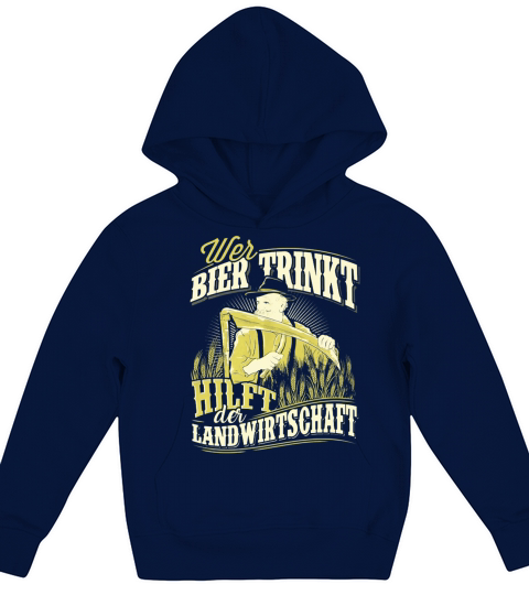 Bier trinkt hilft der Landwirtschaft Kids Hoodie