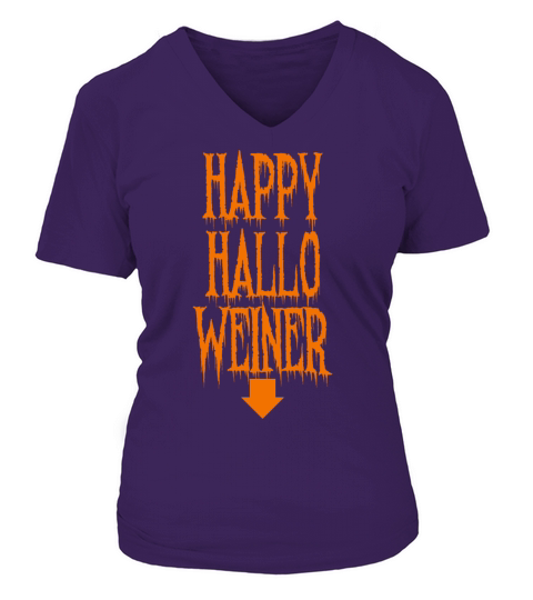Happy Halloween Halloweiner Women's V-Neck T-shirt