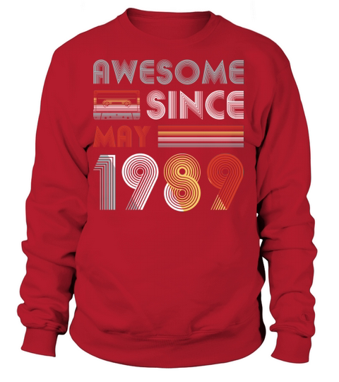 Vintage Awesome Since May 1989 30th Birthday Women's Sweatshirt