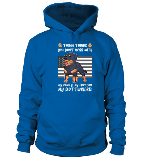 Cute Rottie Rottweiler Dog Owner American Flag Women's Hoodie