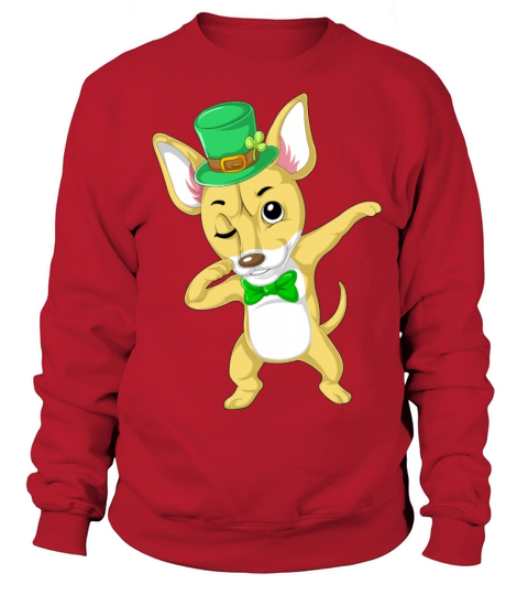 dabbing chihuahua st patricks day Men's Sweatshirt