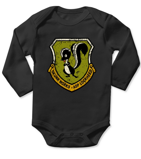 Lockheed Martin Skunk Works vintage logo - T Shirt Long Sleeve Baby One-Piece