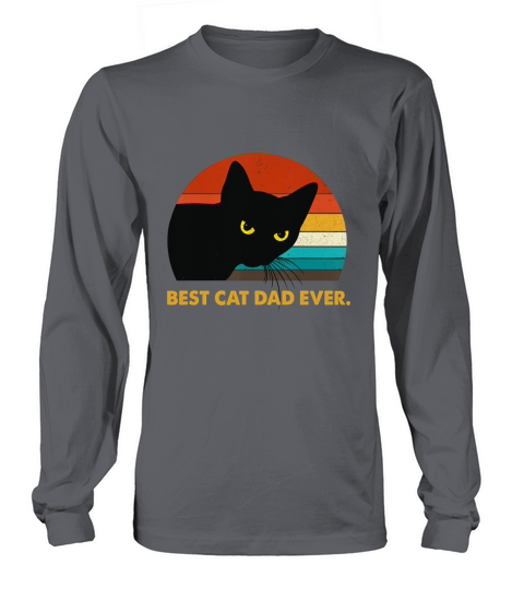 Best Cat Dad Ever Vintage Mens Long sleeved Unisex