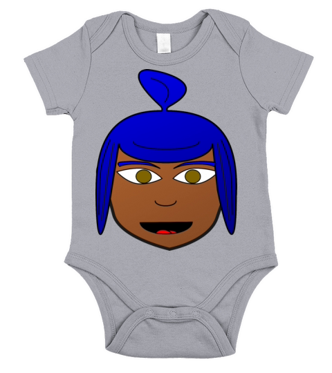 Space Girl Head Short Sleeve Baby One-Piece