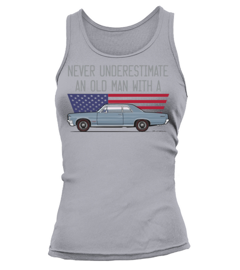 Never Underestimate and Old Man Yorktown Blue Tank top Woman