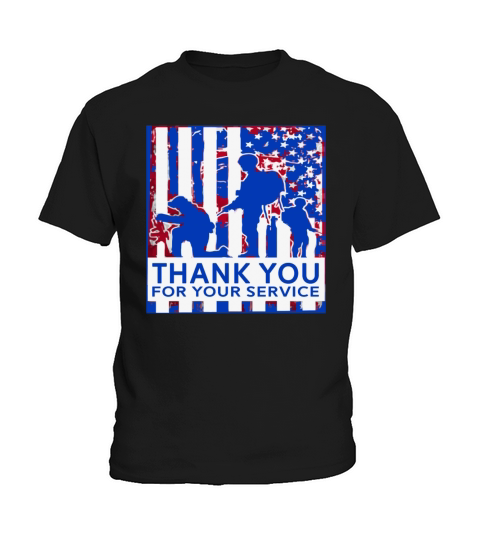 THANK FOR YOUR SERVICE Memorial Day Kids T-Shirt