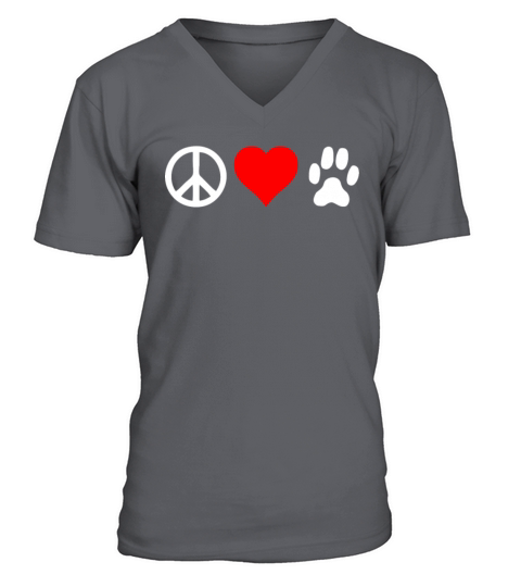 Peace Love Dog Men's V-Neck T-shirt