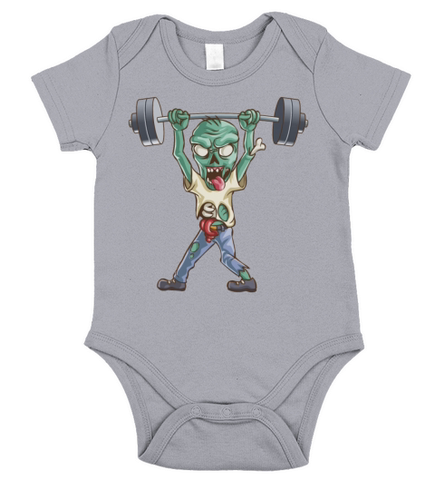 Zombie Weightlifting Short Sleeve Baby One-Piece