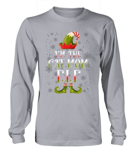 Cat Mom Elf Christmas Women's Long Sleeve