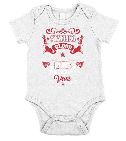 STARLING BLOOD RUNS THROUGH MY VEINS Short Sleeve Baby One-Piece