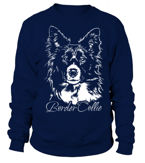 BORDER COLLIE dog mom herding dog portrait Women's Sweatshirt