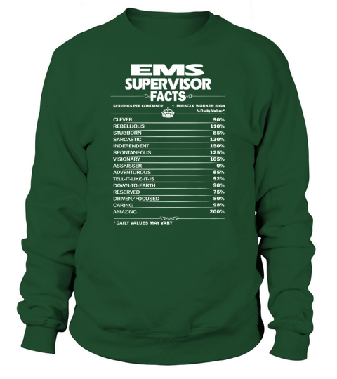EMS SUPERVISOR Job Fact Sweatshirt Unisex