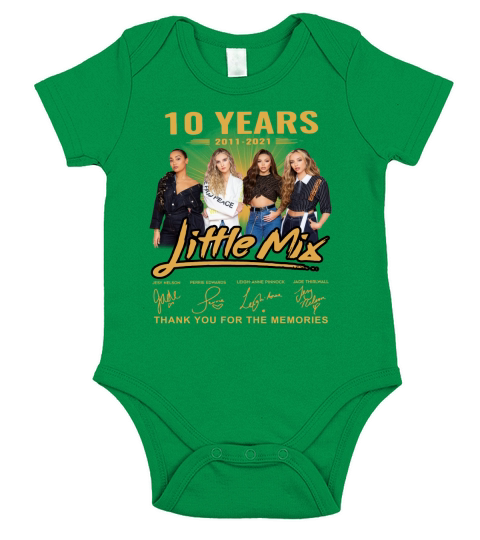 10 years 2011 2021 Little Mix thank you for the memories signatures Short Sleeve Baby One-Piece