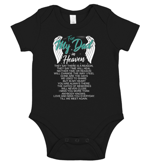 FOR MY DAD IN HEAVEN Short Sleeve Baby One-Piece