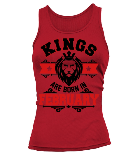 kings are born in lion february Women's Tank Top