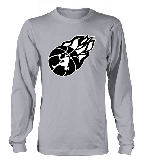 Basketball with Flames Women's Long Sleeve