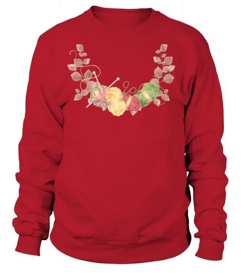 Knitting needle and wool in delicate colors Women's Sweatshirt