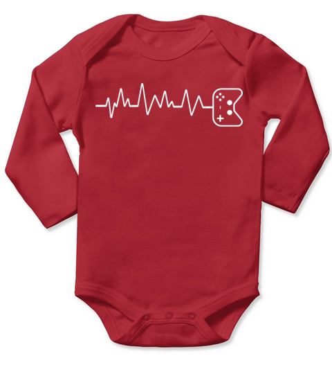 Video Game Heartbeat product Cool Gift For Gamers Long Sleeve Baby One-Piece