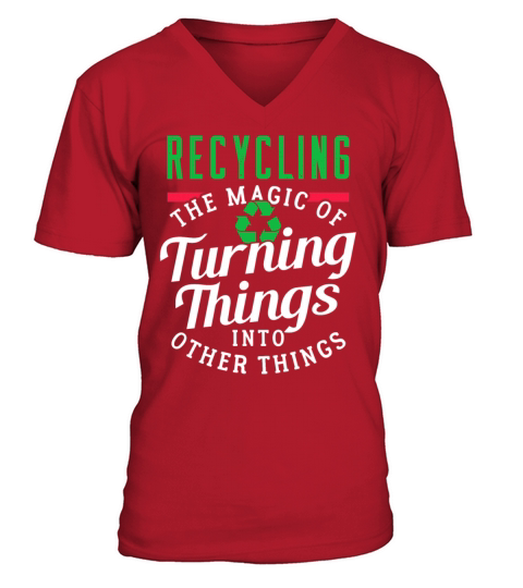 Recycling Environmental Conservation Gift Men's V-Neck T-shirt