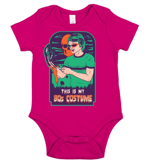 80s Halloween Costume Party Short Sleeve Baby One-Piece