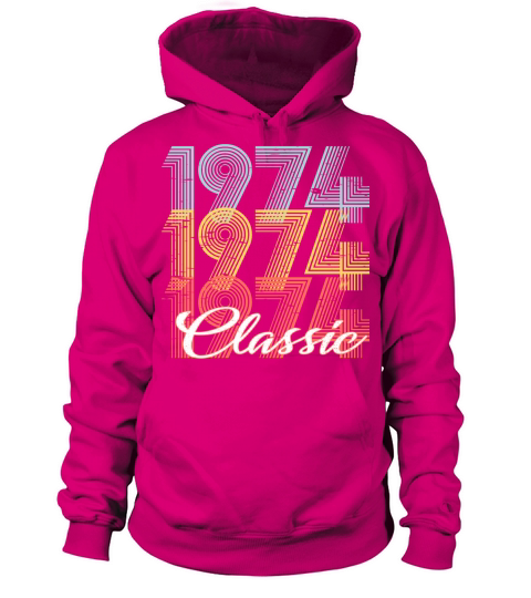 Classic Vintage 47th birthday Shirt Born In 1974 Women's Hoodie
