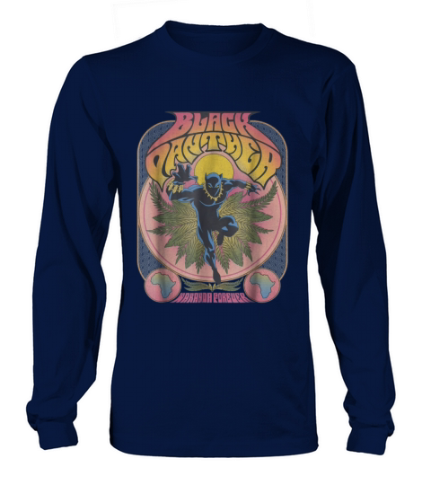 Marvel Black Panther Vintage 70 s Poster Style Bla Men's Long Sleeve