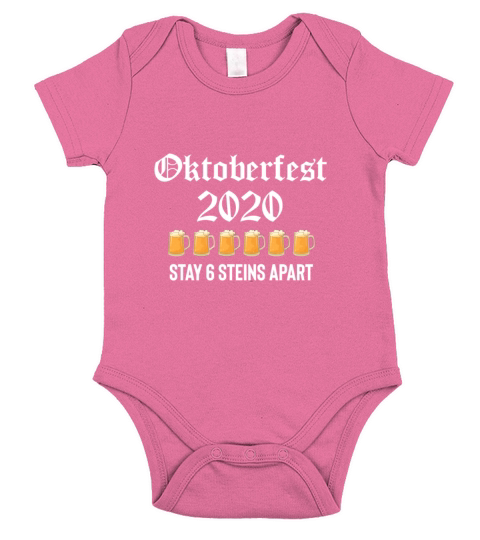 Oktoberfest 2020 6 Stein Apart Beer October Short Sleeve Baby One-Piece