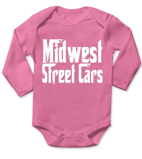 Midwest Street Cars Automotive t-shirts Long Sleeve Baby One-Piece