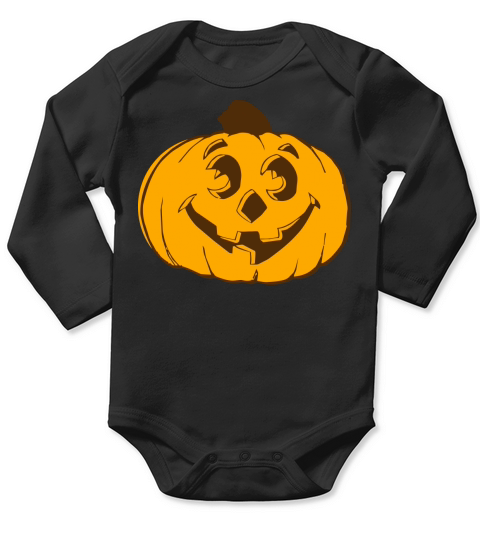 Halloween Pumpkin Long Sleeve Baby One-Piece