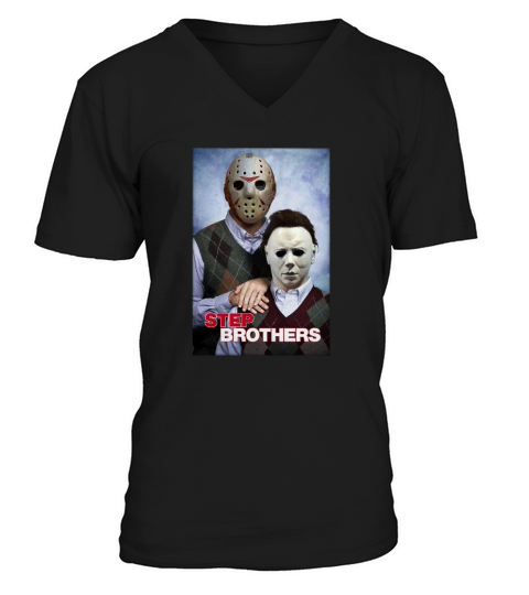 Jason Voorhees and Michael Myers step brothers shirt V-Neck T-shirt