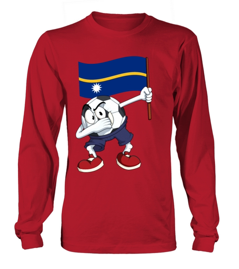 Nauru Dabbing Soccer Ball Women's Long Sleeve