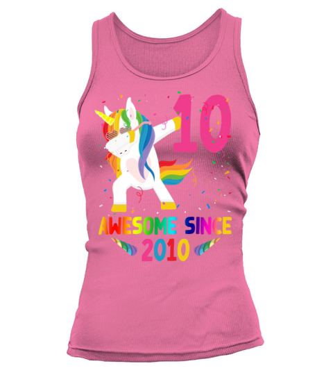Awesome Since 2010 10 Years Old 10th Birthday Unic Women's Tank Top