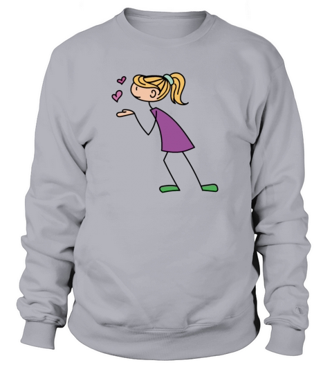 Funny Matching Couple Blowing Hearts Kisses Gifts Women's Sweatshirt