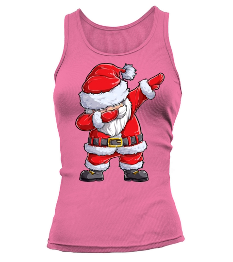 Christmas Shirts for Boys Kids Dabbing Santa Xmas Women's Tank Top