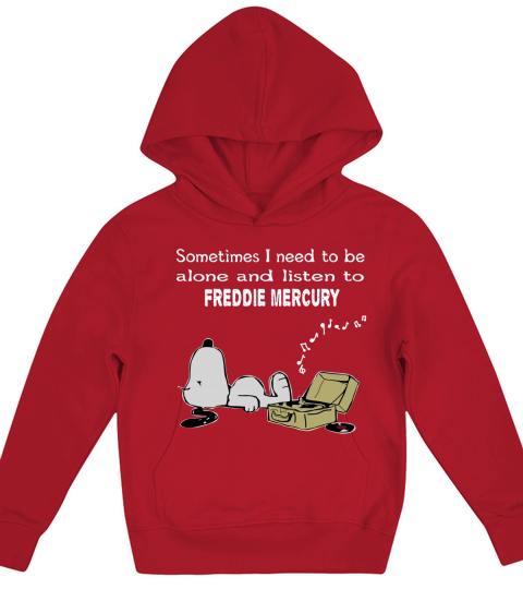 Sometimes I need to be alone and listen to Freddie Mercury Kids Hoodie